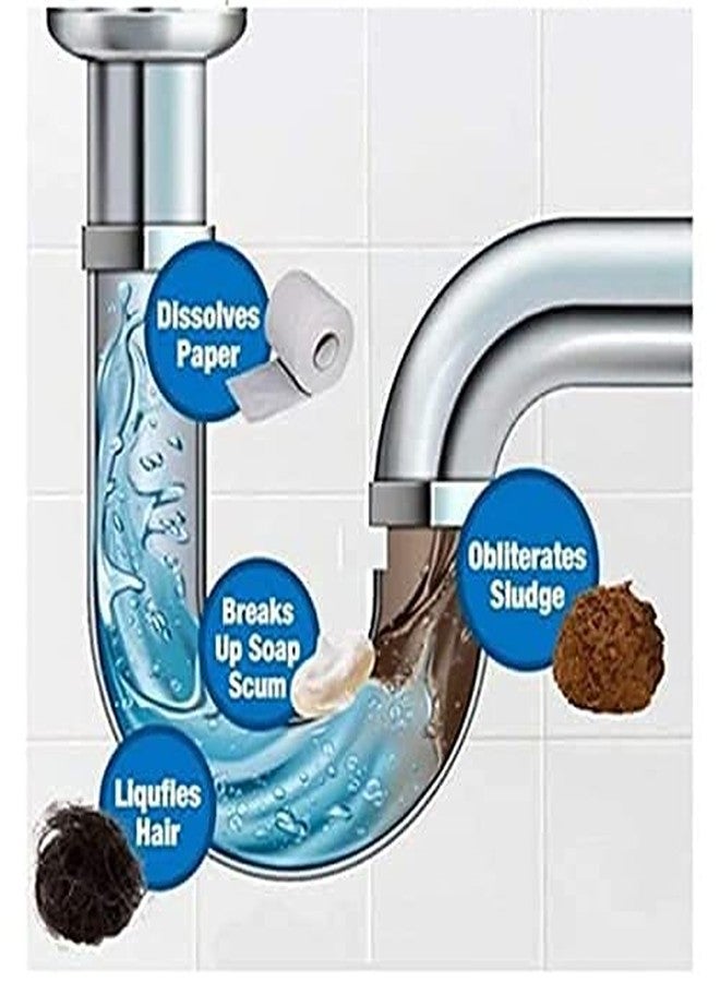 NEWVENT Wash basin Pipe cleaning powder Drain Cleaner & Clog, Automatic Toilet Blockage Cleaner (Pack Of 2 X 100 Gram) - Image 2