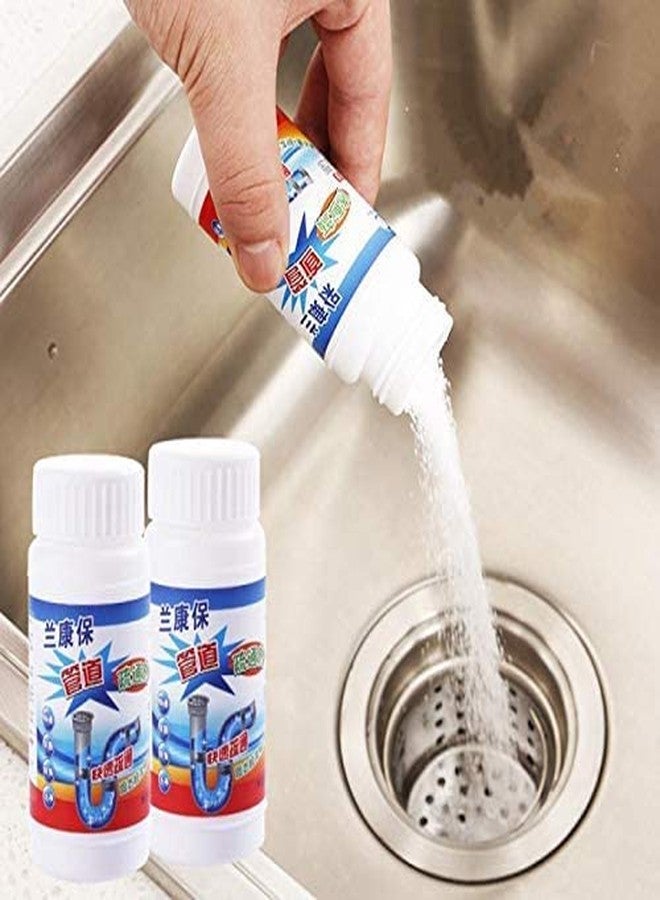 NEWVENT Wash basin Pipe cleaning powder Drain Cleaner & Clog, Automatic Toilet Blockage Cleaner (Pack Of 2 X 100 Gram) - Image 1