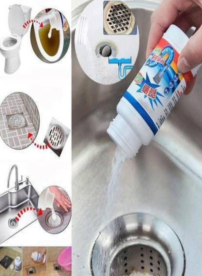 NEWVENT Wash basin Pipe cleaning powder Drain Cleaner & Clog, Automatic Toilet Blockage Cleaner (Pack Of 2 X 100 Gram) - Image 4