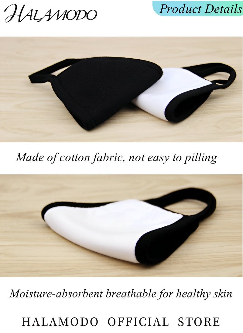HALAMODO 5pcs Face Mouth Mask Mouth Mask with Black Teeth Pattern Reusable Cloth Masks for Kids Men Women Washable Kid Dust Masks for Outdoor Activities Cycling Camping Gardening Travel  - Image 2