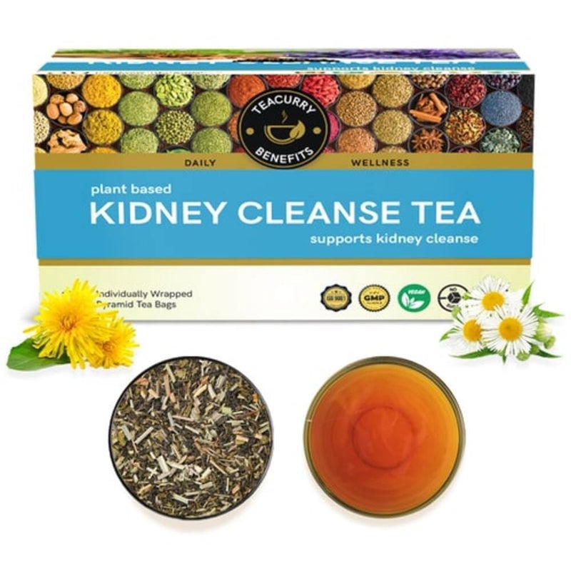 TEACURRY Kidney Cleanse Chamomile Tea (1 Month Pack|30 Tea Bags)-Helps To Detoxify Kidney & Pull Out Kidney Stones|Cleanse Kidney Naturally With-Dandelion, Penang Clove,60 Grams - Image 1