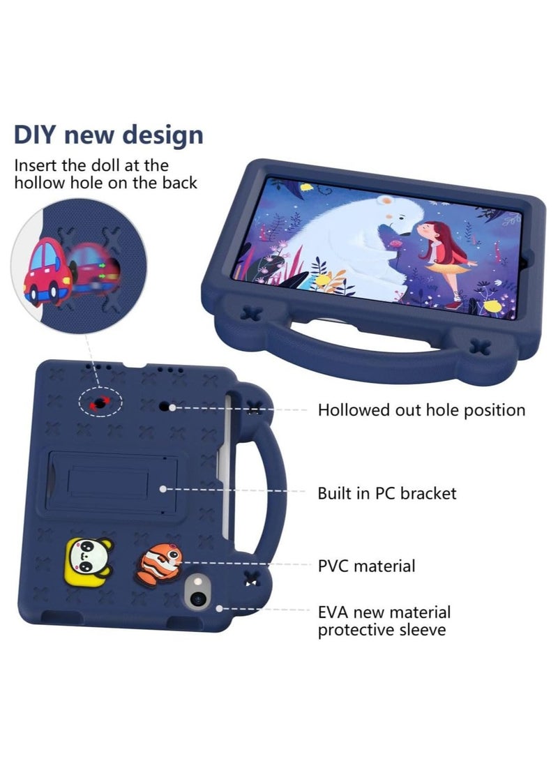 general Kid's Case for iPad Mini 7 (A17 Pro) 2024 Mini 6 2021 8.3-inch EVA Shock Grip Kid-Friendly Case with Foldable Stand and Removable Cartoon Doll - Image 2