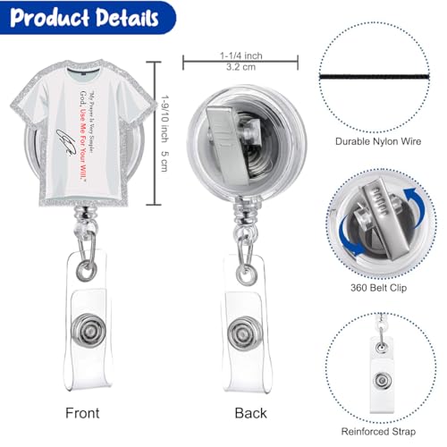 963RW Freedom Badge Reel Retractable Biblical Verse ID with Clip, My Prayer Badge Holder for Nurses, Teachers, Liberty Work, Political Activist Accessories -1 - Image 2