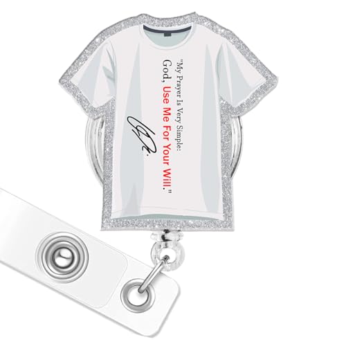 963RW Freedom Badge Reel Retractable Biblical Verse ID with Clip, My Prayer Badge Holder for Nurses, Teachers, Liberty Work, Political Activist Accessories -1 - Image 1