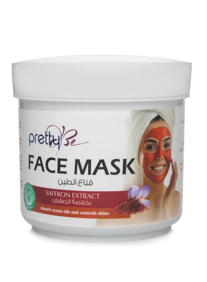 Pretty Be Saffron Extract Facial Mask Absorbs Excess Oil and Controls Shine 600 ml
