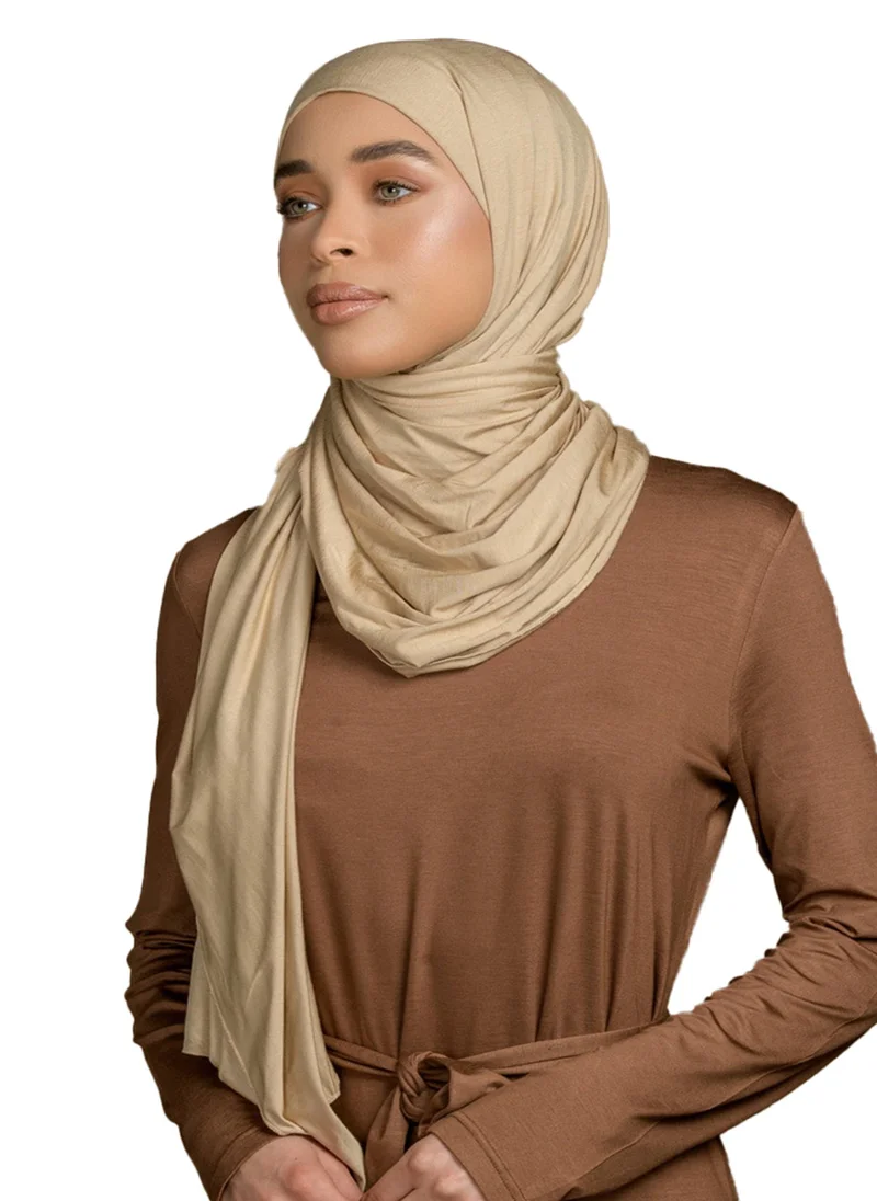 Tuva Shawl by Modanisa Chiffon Shawl Dark Mink