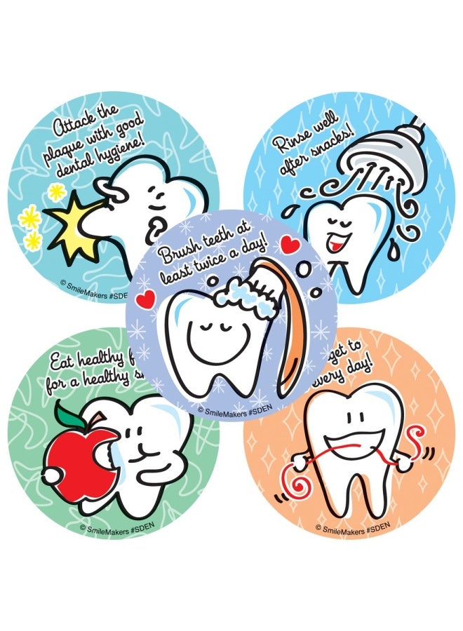 SmileMakers Simple Dental Stickers - Prizes And Giveaways - 100 Per Pack - Image 1