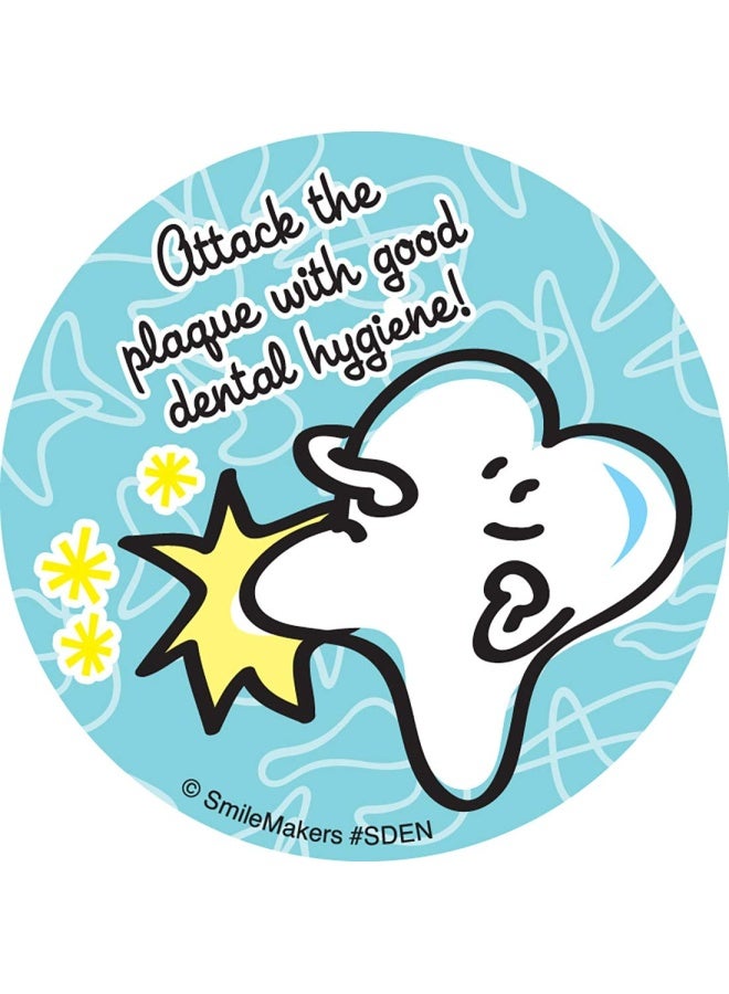 SmileMakers Simple Dental Stickers - Prizes And Giveaways - 100 Per Pack - Image 2
