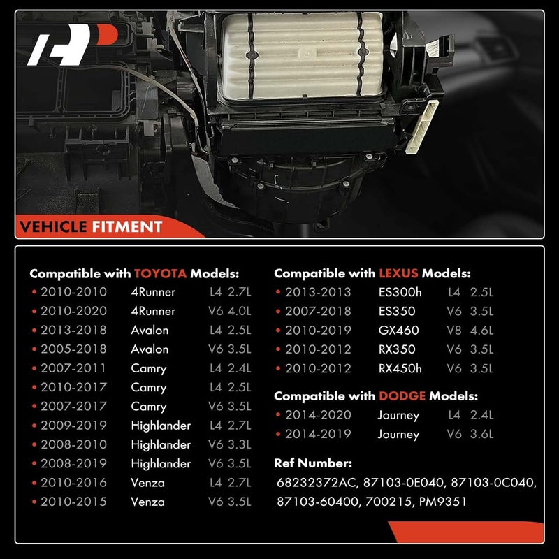 A-Premium HVAC Heater Blower Motor with Fan Cage - Image 3