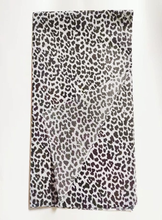 MORANTI Black Cheetah Print Bulk Tissue Paper Gift Wrapping 25 Sheets 19.7" x 27.5" for Birthday Wedding Graduate Gift Bags DIY Art Craft Wrapping Gift Tissue Paper - Image 1