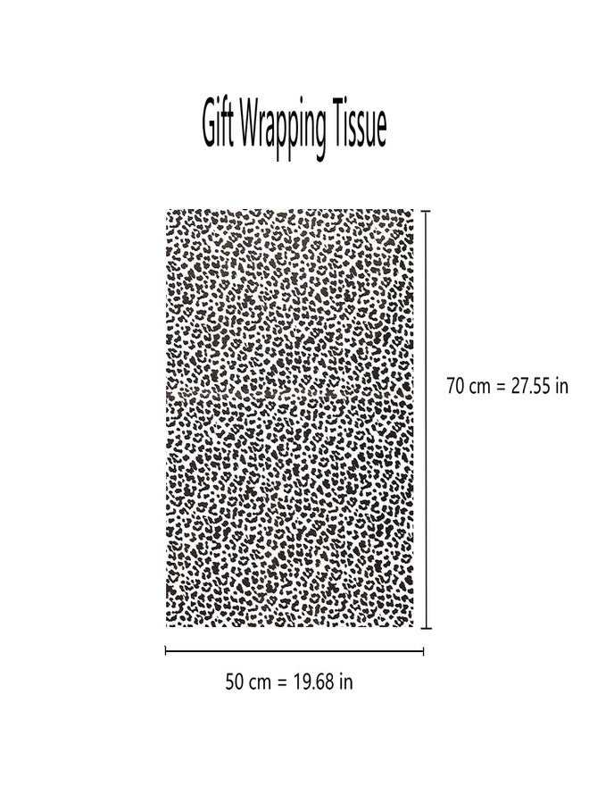 MORANTI Black Cheetah Print Bulk Tissue Paper Gift Wrapping 25 Sheets 19.7" x 27.5" for Birthday Wedding Graduate Gift Bags DIY Art Craft Wrapping Gift Tissue Paper - Image 3