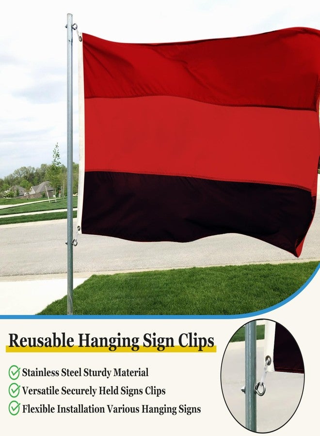 Daletu 16 PACKS Real Estate Sign Clips for Hanging Signs, Real Estate Sign Rider Clips, Metal Sign Clips to Hanging Sign Posts, Stainless Steel Fence Clips for Sale and Open House Signs - Image 5
