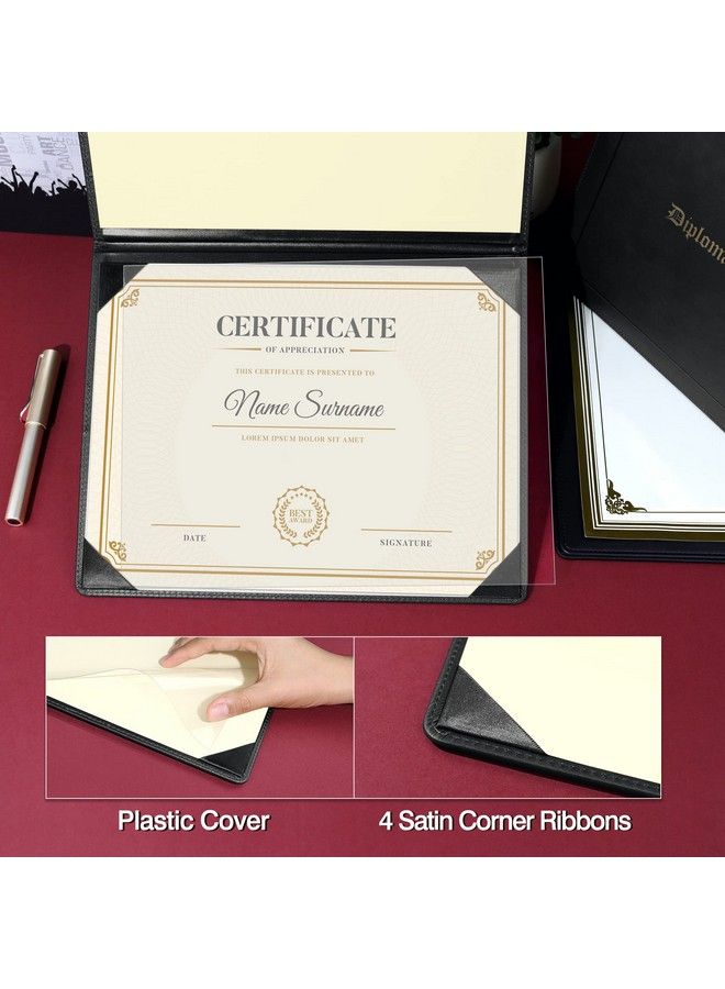 SUNEE Imprinted Diploma Cover 8.5''X 11'' Leatherette Padded Diploma Holder Graduation Certificate Covers Letter Size (Black) - Image 5