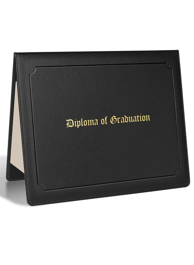 SUNEE Imprinted Diploma Cover 8.5''X 11'' Leatherette Padded Diploma Holder Graduation Certificate Covers Letter Size (Black) - Image 2
