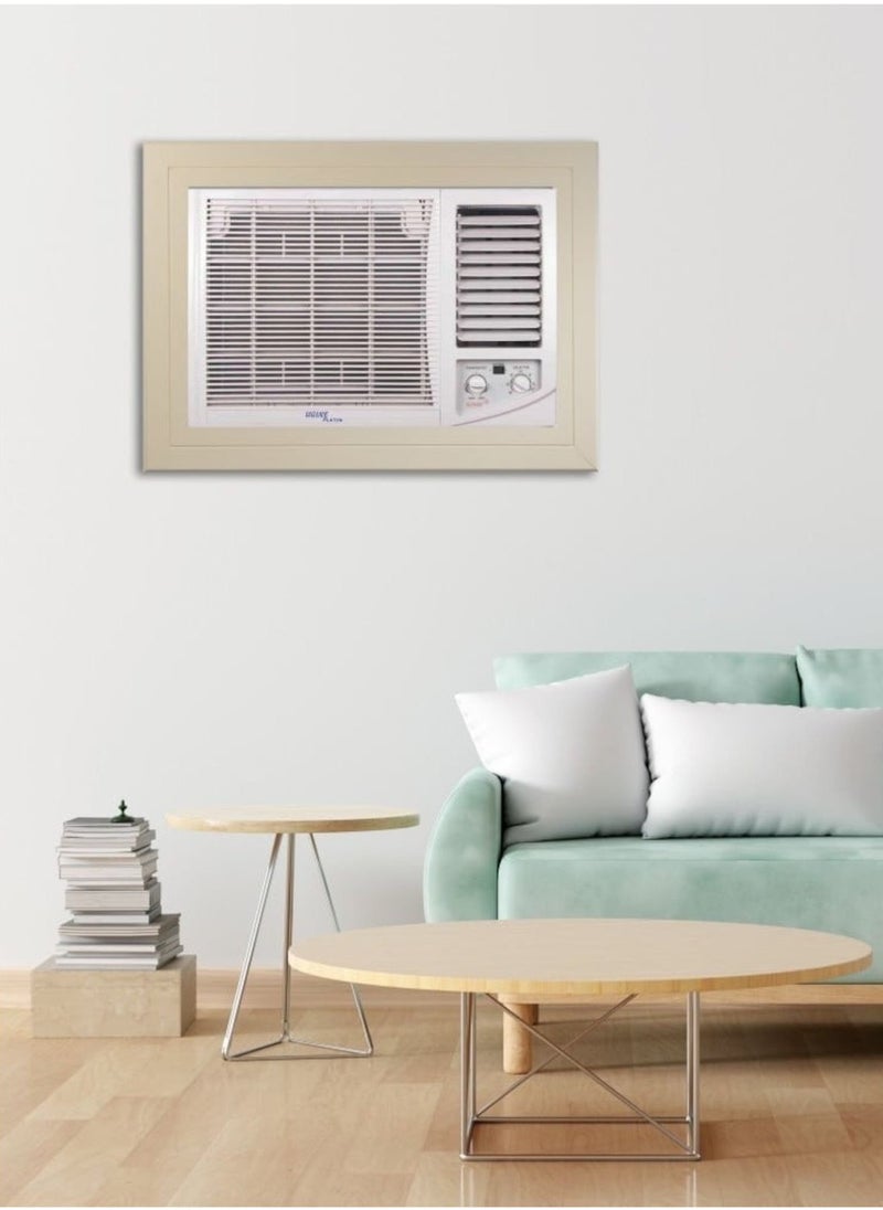 Generic - High quality ready-made plastic window air conditioner frame Window air conditioner frames No need for mounting screws Window air conditioner frame and decor Prevents dust and insects Maintains full air conditioning air in the room Easy disassembly, installation, and cleaning - Image 1