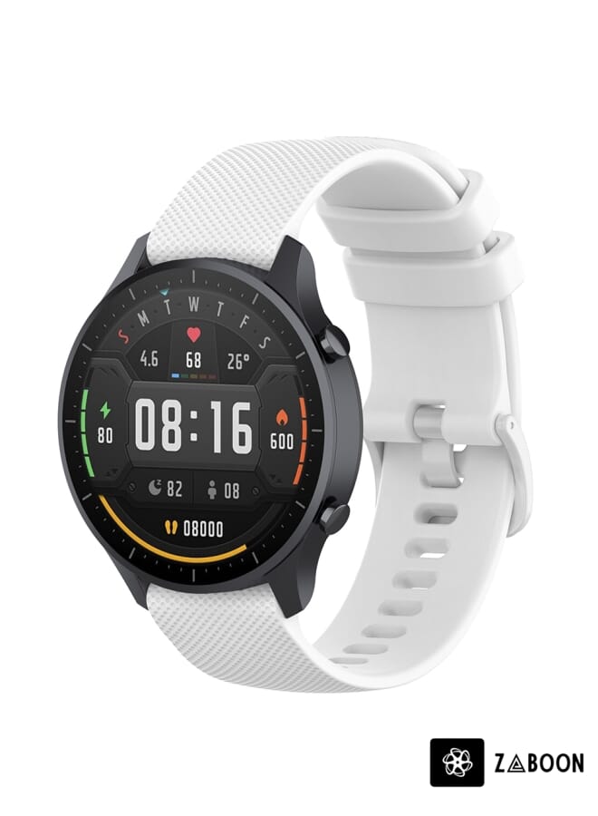 Zaboon ساعة شاومي كولور 22 مم حزام معصم سيليكون بنقشة مربعة صغيرة - Image 1