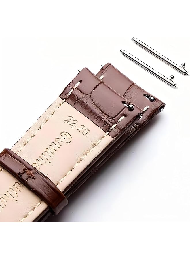 erorex Quick Release Genuine Leather Watch Bands 22Mm Replacement Wrist Strap For Men Compatible With Rolex Seiko Amazfit Huawei - Image 4