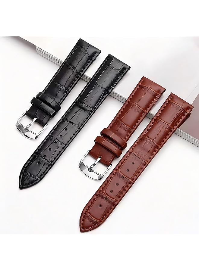 erorex Quick Release Genuine Leather Watch Bands 22Mm Replacement Wrist Strap For Men Compatible With Rolex Seiko Amazfit Huawei - Image 2