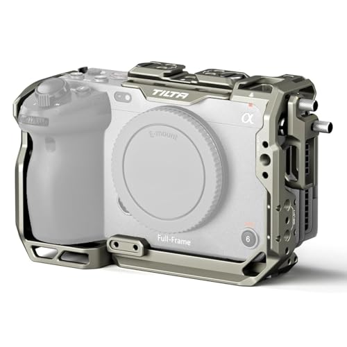 Tilta Full Camera Cage for FX3/FX30 V2 | Top Plate NATO Rail, Cold Shoe, 1/4"-20 and 3/8"-16 | Thumb Screw Design | Titanium Gray - Image 1
