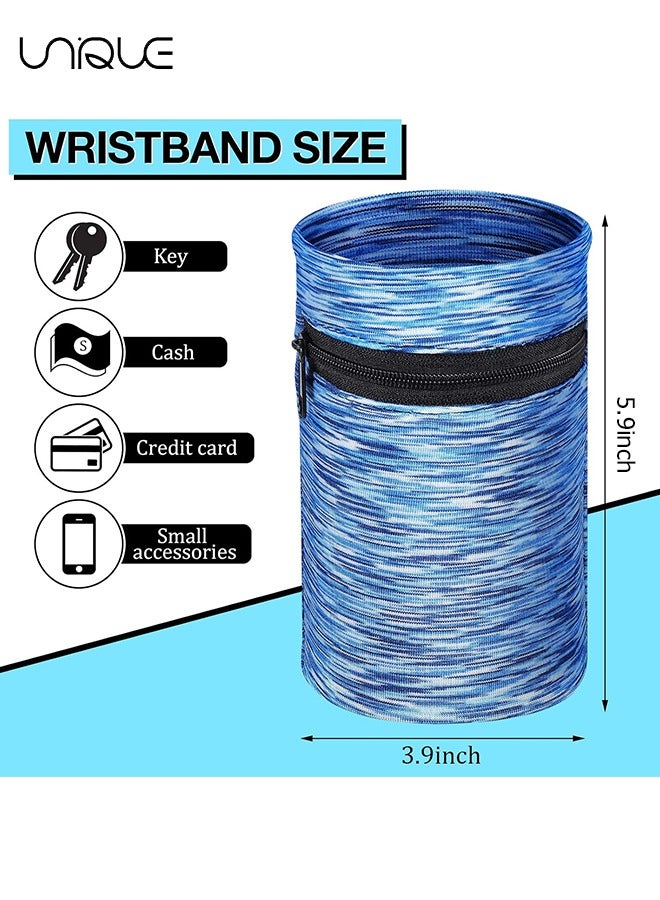 Unique 5 Pieces Wrist Wallet Phone Armband Sleeve Running Wallet Wristband Wallets for Women Men Sports Wrist Pouch with Zipper for Phone Running Walking Hiking Jogging Travel Fishing  - Image 2