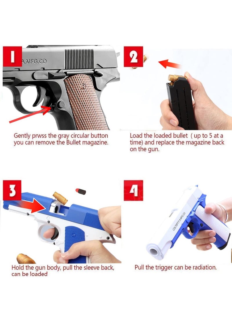 Colt Toy Guns Cool 1911 Toys Fake Gun Guns for Boys Toy Guns That Look Real Nerf Gun Pistol Ejecting Magazine Toy Pistol Cap Nerf Gun Cool Stuff - Unique Gift Intended for Fun, Not Distance or Accuracy  - Image 4