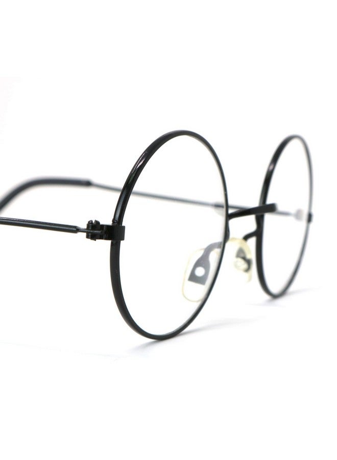 Skeleteen نظارات ساحر سكلتين الدائرية - إطار معدني أسود - نظارات تنكرية دائرية - 1 زوج - Image 2