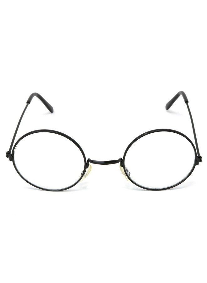 Skeleteen نظارات ساحر سكلتين الدائرية - إطار معدني أسود - نظارات تنكرية دائرية - 1 زوج - Image 1