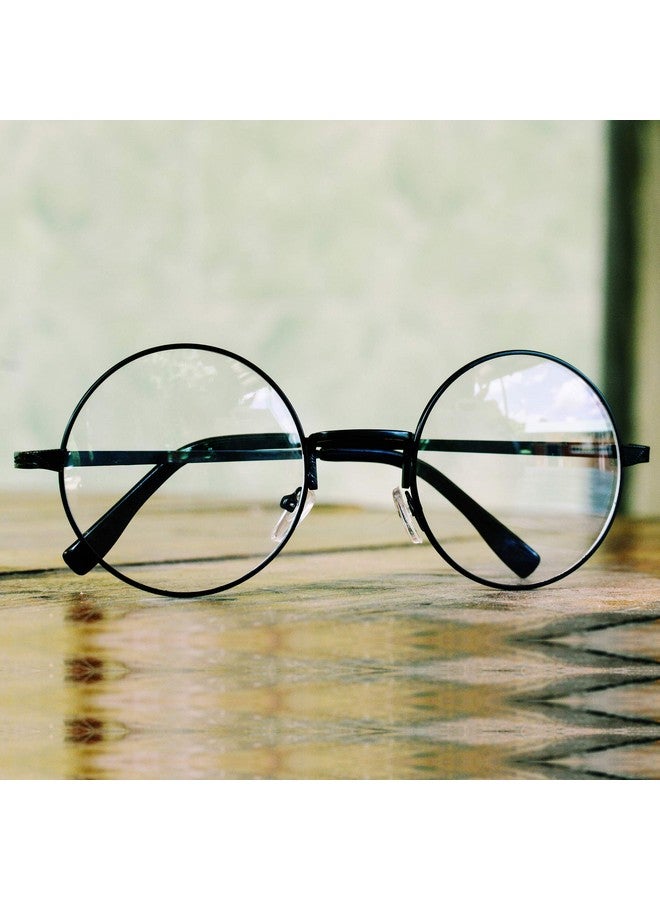 Skeleteen نظارات ساحر سكلتين الدائرية - إطار معدني أسود - نظارات تنكرية دائرية - 1 زوج - Image 3