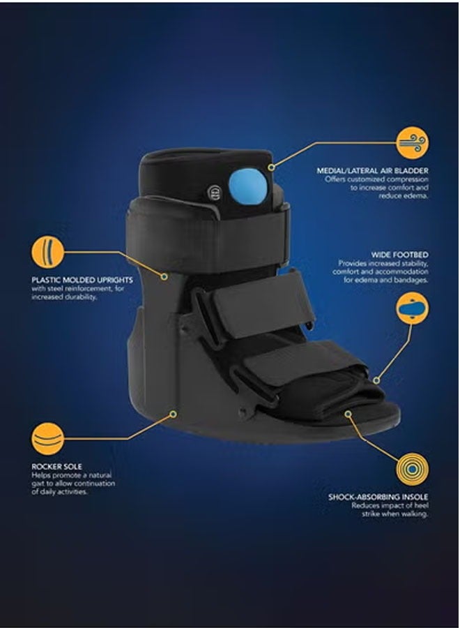 Bukela Short Air Cam Walker Fracture Boot,Walking Boot Fracture Boot for Broken Foot,Air Walking Boot Fracture Boot Short Walker Protective Boot Sprained Ankle  - Image 2
