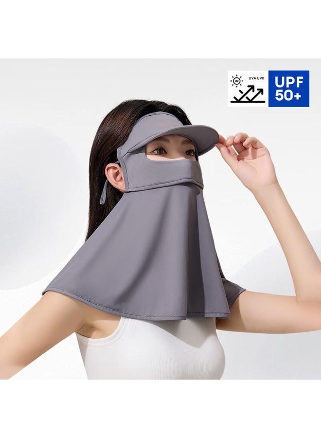 XIN SHENG XIANG Ice Silk Sun Protection Hat with Face Mask  Shawl - Image 2