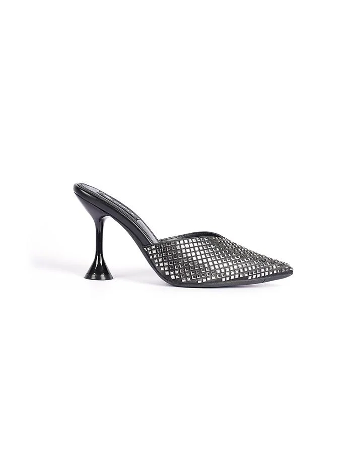 كابلي شباشب نسائية بكعب عالٍ مزخرف