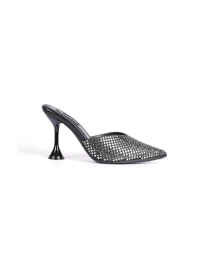 كابلي شباشب نسائية بكعب عالٍ مزخرف - Image 2