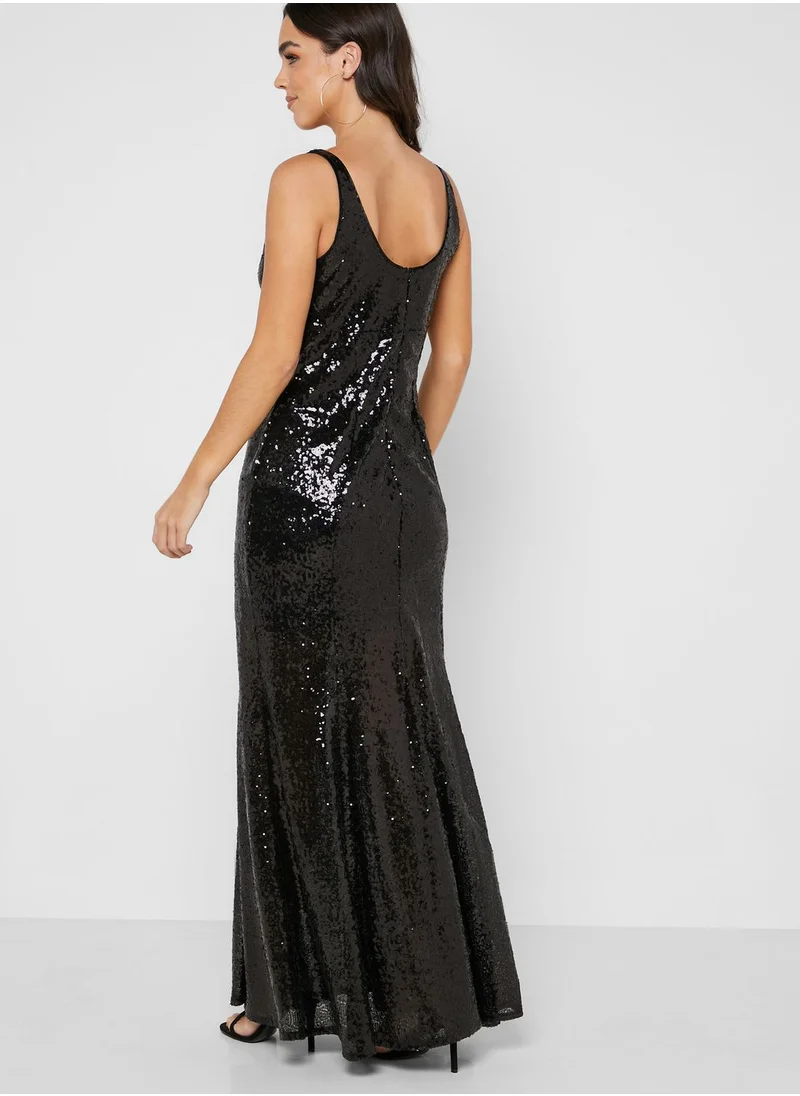 HotSquash London V-Neck Sequin Dress