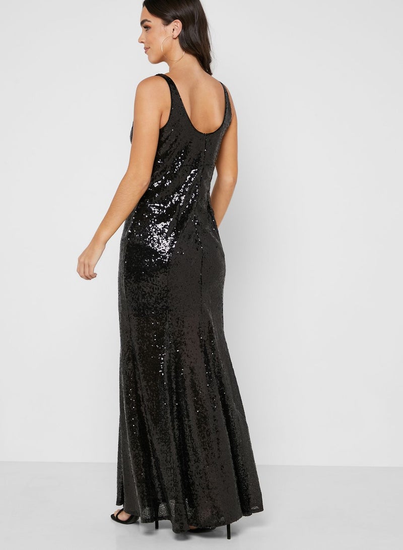 HotSquash London Sequin V-Neck Dress - Image 2