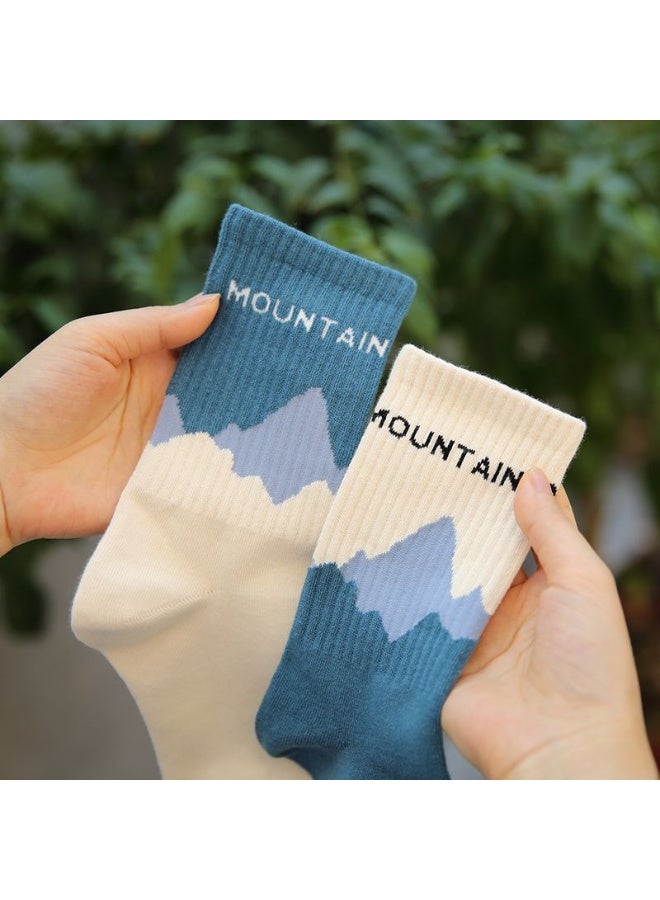 KUYING Fashion Anti Slip Breathable Sports Socks Four Piece Set 
