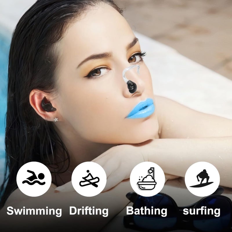 OMG Swimming Nose Clip and Earplugs Set for Kids and Adults - Waterproof, Anti-Choking, Ideal for Water  Activities - Image 4