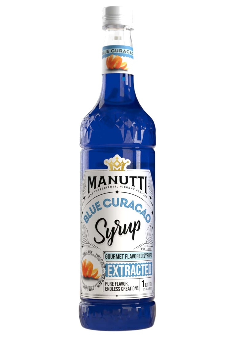 Manutti Blue Curacao Syrup 1 Liter  - Image 1