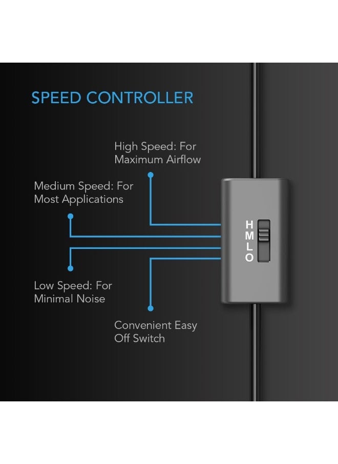 Quiet Cooling Fan System With Speed Control, For Home Theater Av Cabinets (6)
