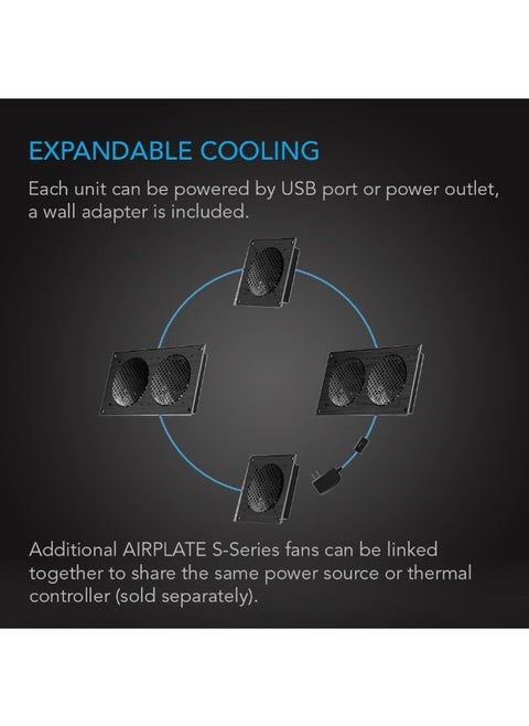 Quiet Cooling Fan System With Speed Control, For Home Theater Av Cabinets (6)