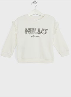 Infant Text Print Sweatshirt
