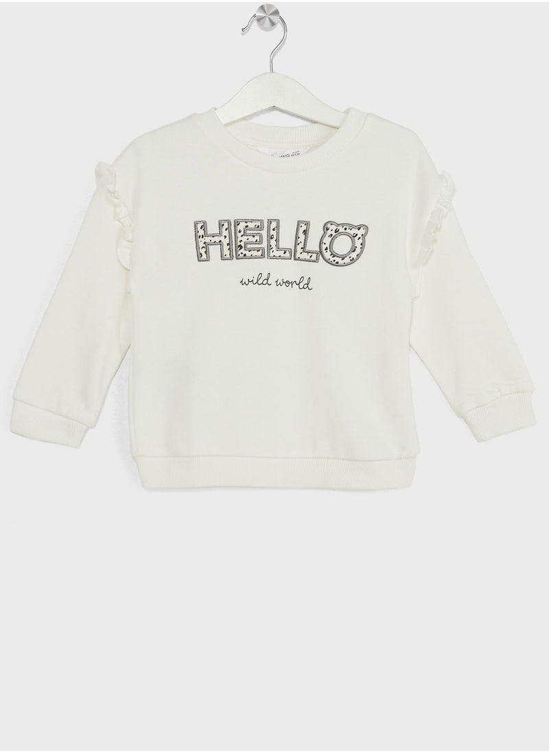 MANGO - Infant Text Print Sweatshirt - Image 1