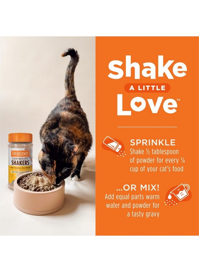 غريزة غطاء طعام القطط المصنوع من مسحوق مجفف بالتجميد من Raw Boost Shakers - دجاج، زجاجة سعة 5.5 أونصة - Image 4