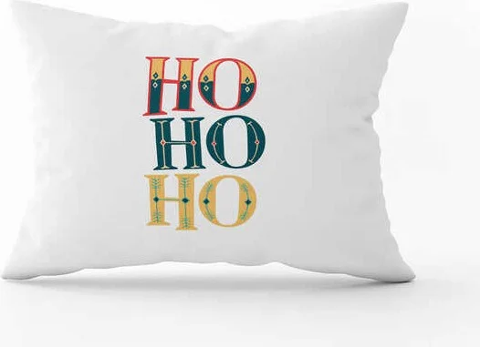Cango Home White Multicolored New Year Themed Digital Printed Throw Pillow Cover CGH889-3550 Double Sided Printed