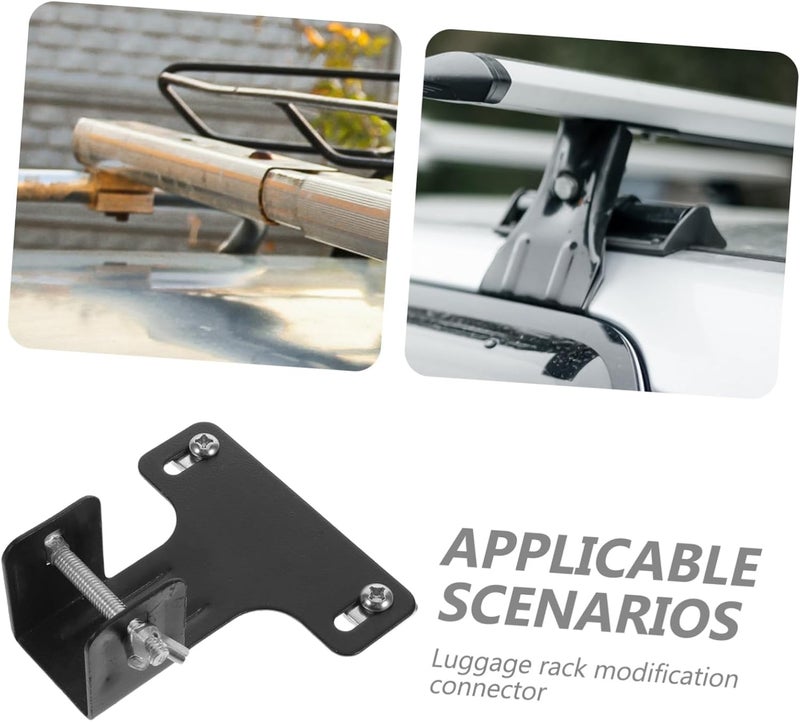 Alipis Vehicle Roof Rack Bracket and Crossbar Clamp 3x2.5cm Metal No-Drill Fixing Clip for Car Roof Rail Cargo Storage Travel - Image 3