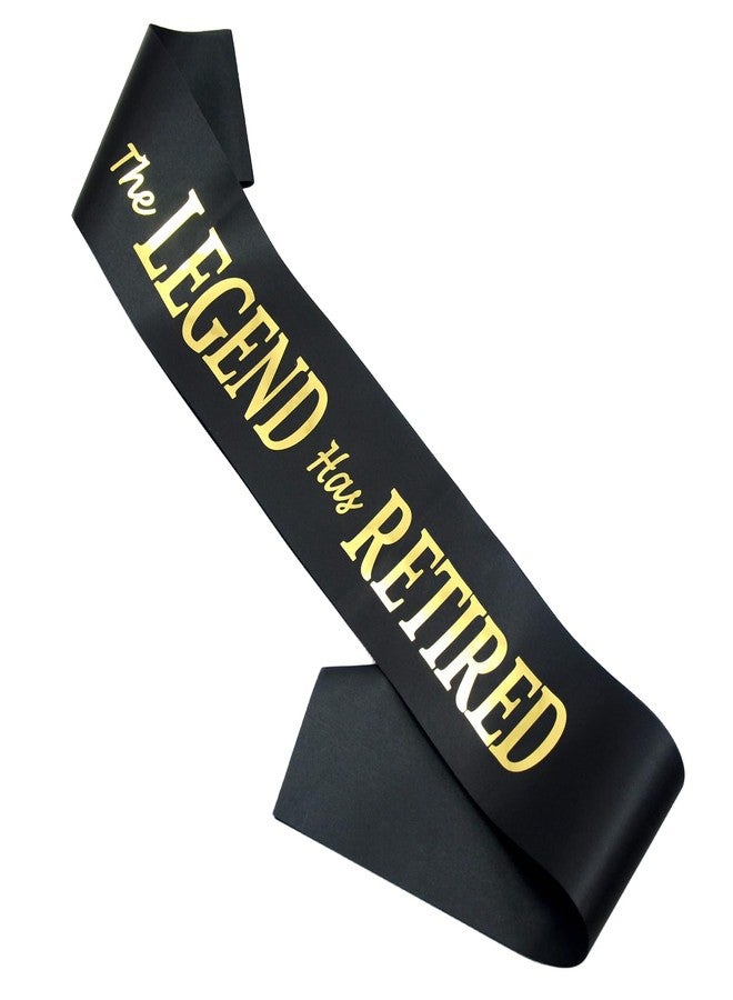 لوويجز وشاح "لويجز الأسطورة قد تقاعد" باللونين الأسود والذهبي، وشاح تقاعد للنساء والرجال، لوازم تزيين حفلات التقاعد السعيدة (أبيض) (أسود) - Image 1