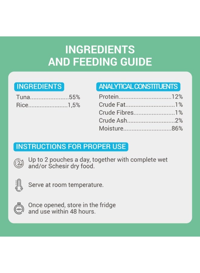 شيسر طعام القطط الرطب من كومبلنتس في علبة جيلي - تونة 70 جرام × 12 قطعة - Image 4