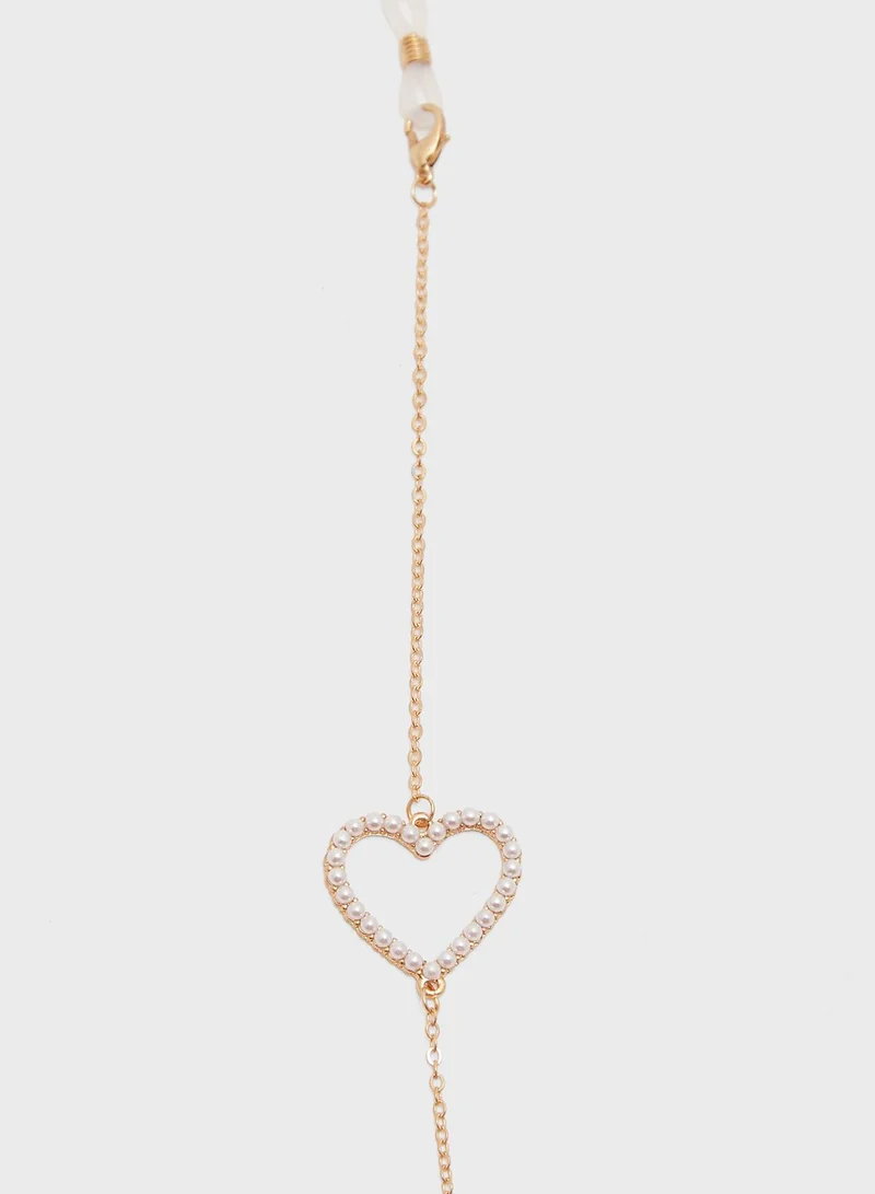 Anita's Pearl Heart Sunglasses Chain