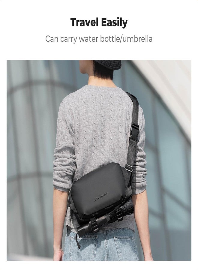 K&F Concept 2 In 1 Sling Bag Everyday Shoulder & Multifunction Photography Crossbody Camera Dslr Backpack Portable Bag, Black - Image 5