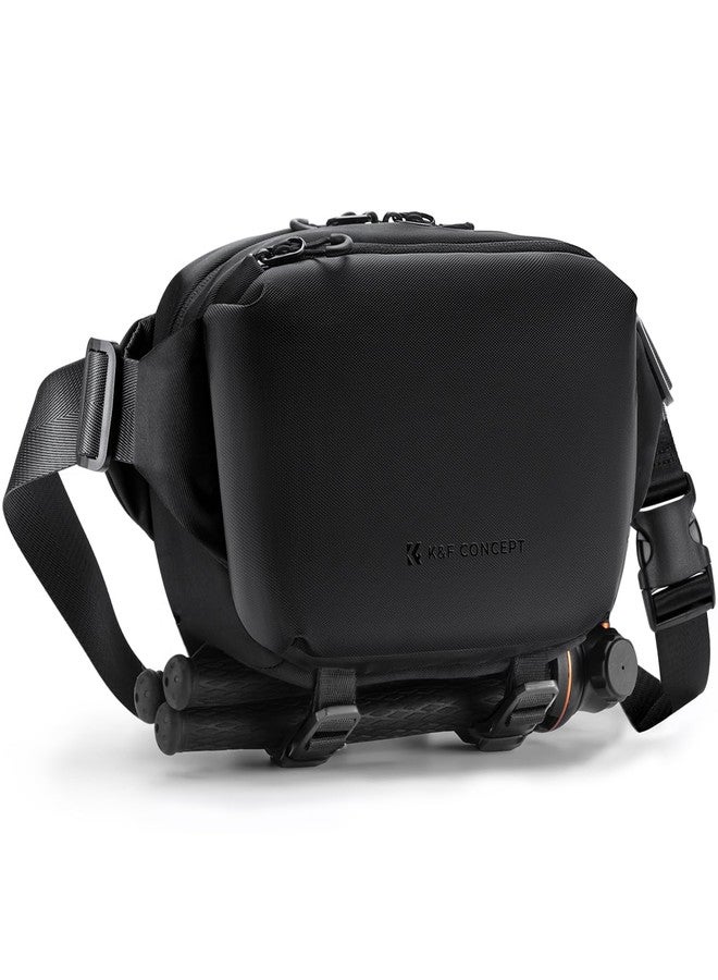 K&F Concept 2 In 1 Sling Bag Everyday Shoulder & Multifunction Photography Crossbody Camera Dslr Backpack Portable Bag, Black - Image 1