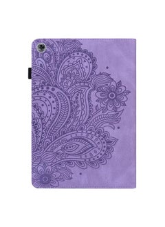 Zaboon Case For Huawei MediaPad M5 lite 10.1 Peacock Embossed Pattern TPU + PU Horizontal Flip Leather Case with Holder & Card Slots & Wallet & Sleep / Wake-up Function  - Image 3